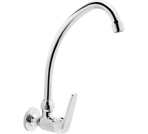 Grifo mural con tubo alto 1 agua cartucho 25 Cromado Ge2