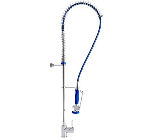 Columna pre lavado alta con monomando mezclador 1/2" Cocina Industrial