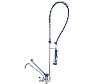 Columna prelavado alta con monomando mezclador y maneta medical 1/2" Cocina Industrial
