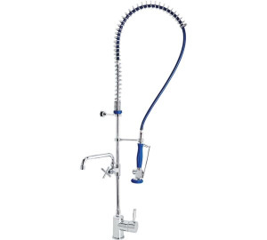 Columna prelavado alta con monomando mezclador y caño 1/2" Cocina Industrial