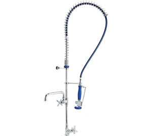 Columna prelavado alta con grifo vertical y caño 1/2" Cocina Industrial