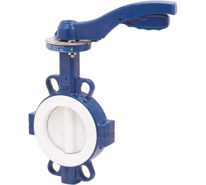 Válvula mariposa tipo wafer Montaje entre bridas PN 10/16 - ANSI 150 lbs - Disco: Inox. 316 + PTFE