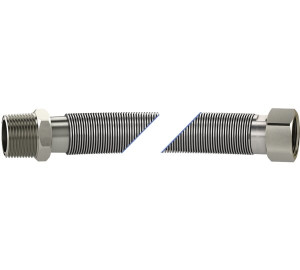 Conjunto flexible extensible de acero inoxidable 1" x 1"