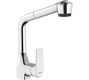 Grifo de cocina monomando ducha extraíble Cromado Koral