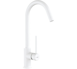 Grifo de cocina monomando cartucho 25 apertura en frío Blanco Tau