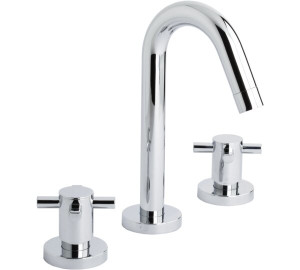 Batería de lavabo caño inclinado Cromado Kross
