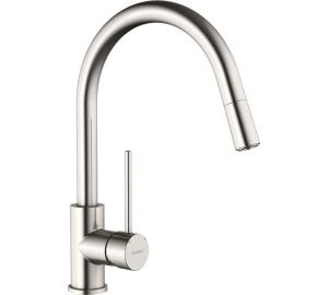 Grifo de cocina monomando caño extraible Acero Inoxidable