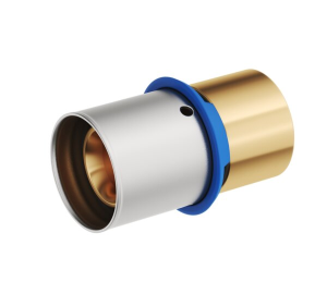 Accesorio de prensar para tuberia pex y multicapa, extremo soldar cobre